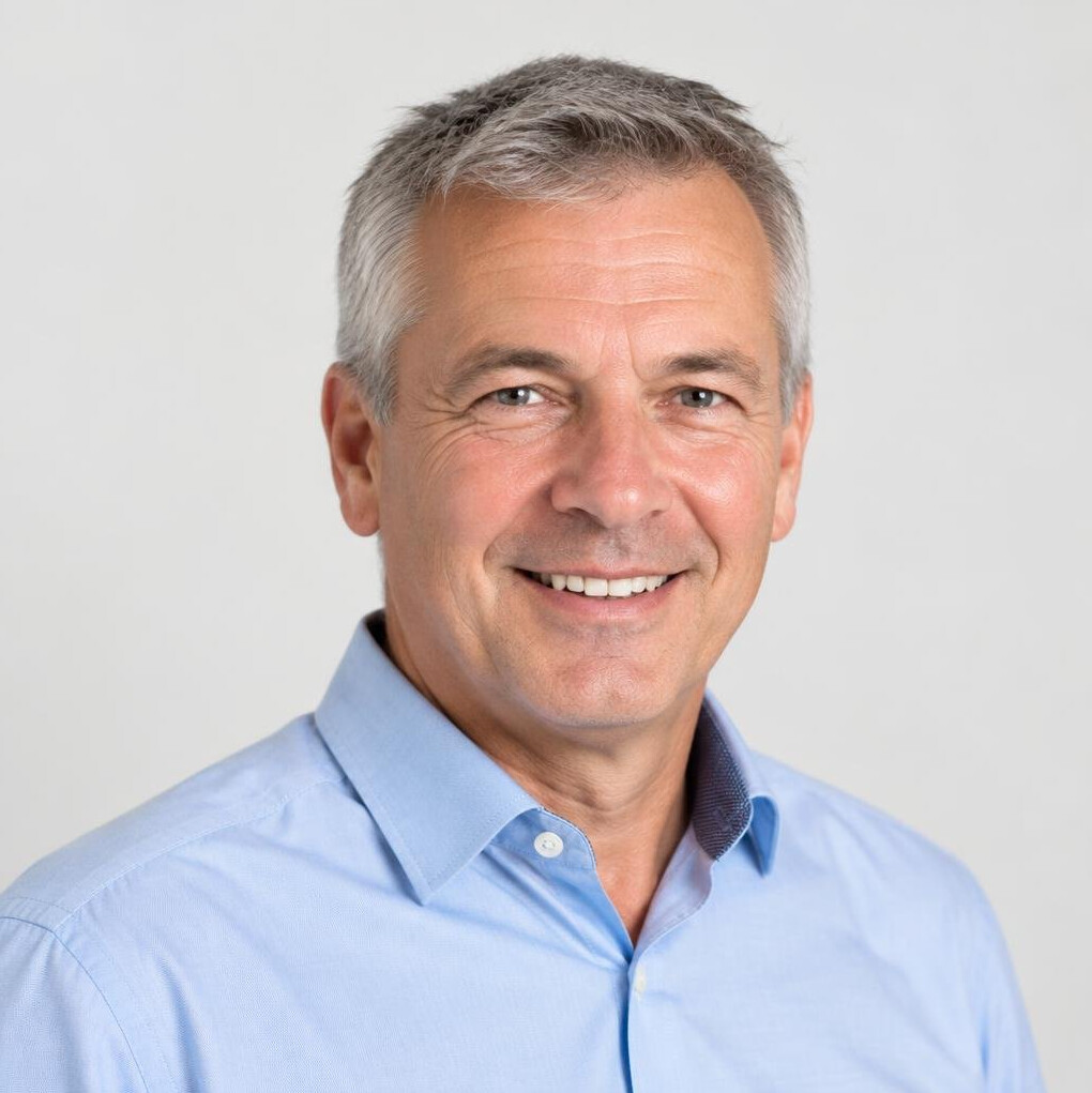 Portrait of a middle-aged Belgian man smiling